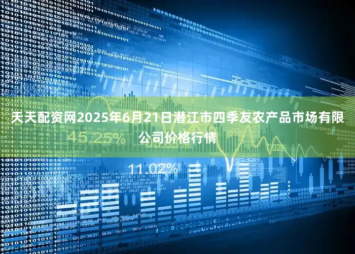 天天配资网2025年6月21日潜江市四季友农产品市场有限公司价格行情